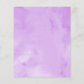 Budget Sweet 16 Uitnodiging Zilver Paarse Gown (Achterkant)