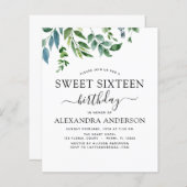 Budget Sweet 16 Verjaardag Botanische Groen (Voorkant / Achterkant)