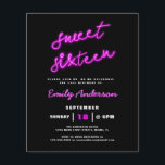 Budget Sweet 16 Zestien Retro Neon Verjaardagsfees<br><div class="desc">Maak je klaar om te feesten alsof het de jaren '80 is met onze Sweet 16 Retro Neon Verjaardagsfeestuitnodiging! Deze levendige en energieke uitnodiging brengt de neonlichten en funky vibes van het verleden in het cadeau voor een onvergetelijke viering. Met gedurfde retro neon kleuren en een leuk '80s-geïnspireerd ontwerp, deze...</div>