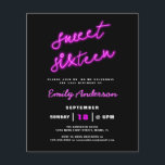 Budget Sweet 16 Zestien Retro Neon Verjaardagsfees<br><div class="desc">Maak je klaar om te feesten alsof het de jaren '80 is met onze Sweet 16 Retro Neon Verjaardagsfeestuitnodiging! Deze levendige en energieke uitnodiging brengt de neonlichten en funky vibes van het verleden in het cadeau voor een onvergetelijke viering. Met gedurfde retro neon kleuren en een leuk '80s-geïnspireerd ontwerp, deze...</div>