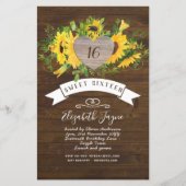 BUDGET Sweet 16, Zestiende verjaardag Floral Invit (Voorkant)