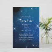 BUDGET Sweet 16, Zestiende verjaardag Floral Invit (Staand voorkant)