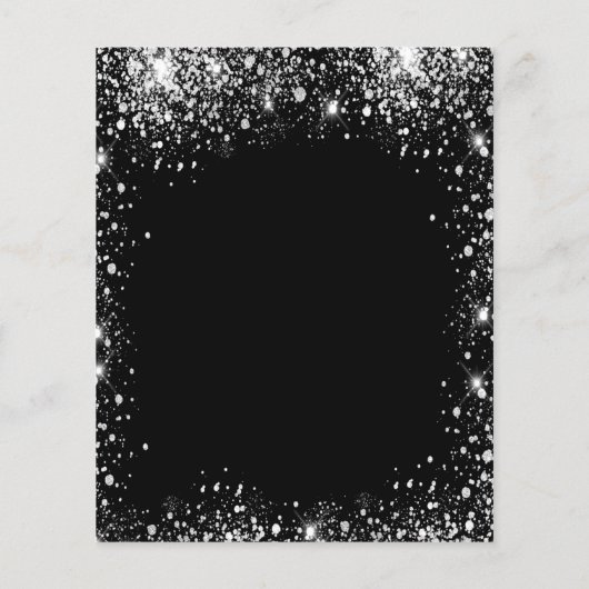 Budget Sweet 16 zwarte zilveren glitter-stofjurk (Achterkant)