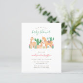 Budget Sweet Alpaca Llama Cactus Boho Baby shower (Staand voorkant)