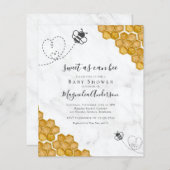 Budget Sweet as Can Bee Baby shower Invitation (Voorkant / Achterkant)