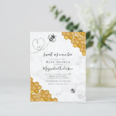 Budget Sweet as Can Bee Baby shower Invitation (Staand voorkant)