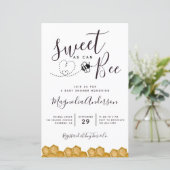 Budget Sweet as Can Bee Baby shower Invitation (Staand voorkant)
