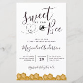 Budget Sweet as Can Bee Baby shower Invitation (Voorkant)