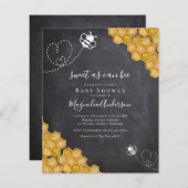 Budget Sweet as Can Bee Baby shower Invitation (Voorkant / Achterkant)