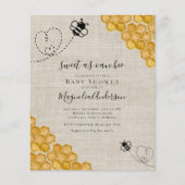 Budget Sweet as Can Bee Baby shower Invitation (Voorkant)