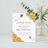 Budget Sweet as Can Bee Baby shower Invitation (Staand voorkant)