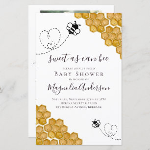 Budget Sweet as Can Bee Baby shower Invitation