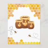 BUDGET Sweet Bee Baby shower Neutral Invitation (Achterkant)
