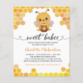 BUDGET Sweet Bee Baby shower Neutral Invitation (Voorkant)