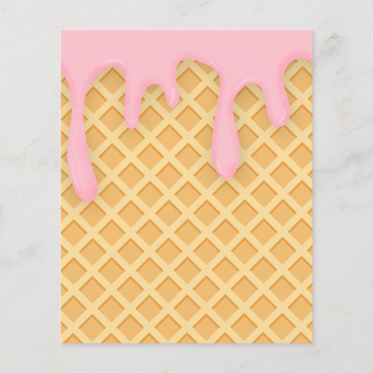 BUDGET Sweet Behandelt ijscrème op zaterdag Uitnod (Achterkant)