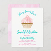 Budget Sweet Celebration Cupcake Invitations (Voorkant / Achterkant)