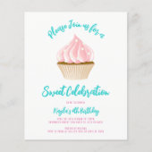 Budget Sweet Celebration Cupcake Invitations (Voorkant)