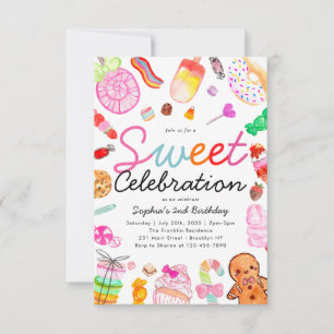 Budget Sweet Celebration Kinder Candyland Verjaard Notitiekaartje