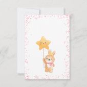 Budget Sweet Little Bunny Rabbit Meisje Baby showe Bedankkaart (Achterkant)