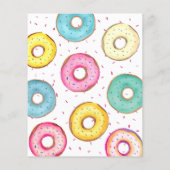 Budget Sweet One Donuts 1e Verjaardag uitnodiging (Achterkant)