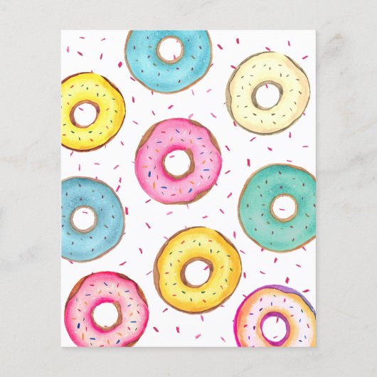 Budget Sweet One Donuts 1e Verjaardag uitnodiging (Achterkant)