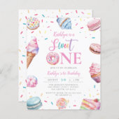 Budget Sweet One Pastel Donut Snoep Eerste Verjaar (Voorkant / Achterkant)