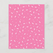 Budget Sweet One Pink Gold Donut Verjaardagsuitnod (Achterkant)