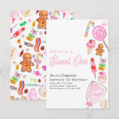 Budget SWEET ONE Snoep Kinder Candyland 1e Verjaar Notitiekaartje (Voorkant / Achterkant)
