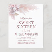 Budget Sweet Sixteen Boho Chic Birthday Flyer (Voorkant)
