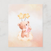 Budget Sweet teddybeer verjaardagsfeest sjabloon (Achterkant)