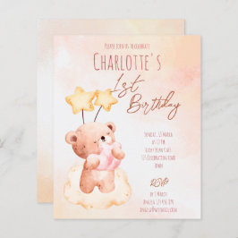 Budget Sweet teddybeer verjaardagsfeest sjabloon