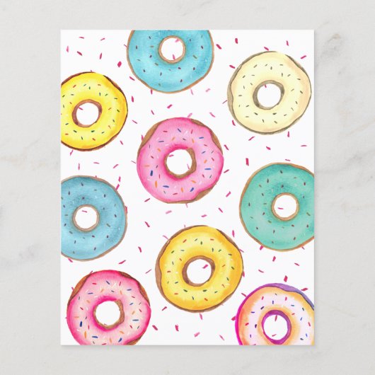 Budget Sweet Two Donuts 2e verjaardag uitnodiging (Achterkant)