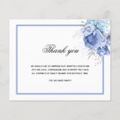 Budget Sympathie blauw witte foto bedankt (Voorkant)