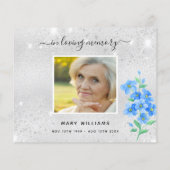 Budget Sympathie zilverblauwe foto bedankt (Achterkant)