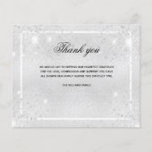 Budget Sympathie zilveren sparkles foto bedankt (Voorkant)