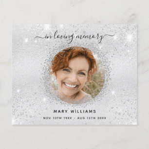 Budget Sympathie zilveren sparkles foto bedankt