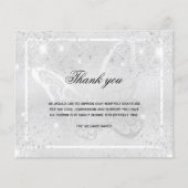 Budget Sympathie zilveren vlinder foto bedankt (Voorkant)