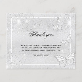 Budget Sympathie zilveren vlinders foto bedankt