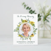 Budget Sympathie Zonnebloem Foto Funeral Hartelijk (Staand voorkant)