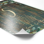 BUDGET tabelnummer Zitplaats RUSTIC Greenery Foto Afdruk (Hoek)