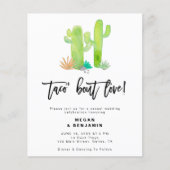 Budget Taco Over Liefde Casual Bruiloft Uitnodigin (Voorkant)