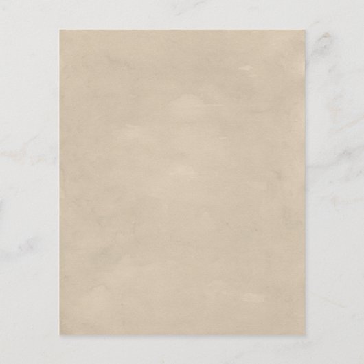 Budget Tan Waterverf Leaves & Mountain Wedding (Achterkant)