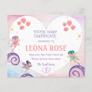 Budget Tand Fairy Certificaat Gepersonaliseerd