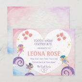 Budget Tand Fairy Certificaat Voor Een Meisje Bewe Briefkaart (Voorkant / Achterkant)