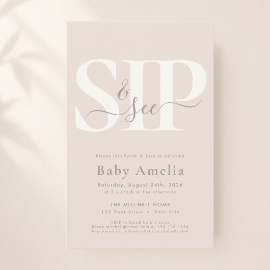 Budget Taupe Eenvoudig Boho Script Boho Drink- en Flyer