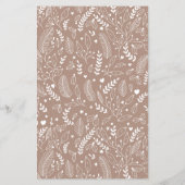 Budget Taupe Tan Pattern Joyful Kerstfoto (Achterkant)