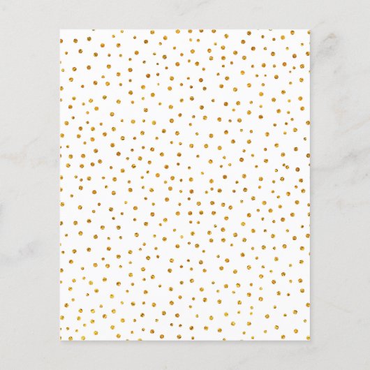 Budget Tea Party - Birthday - Gold White - roze ui Flyer (Achterkant)