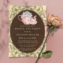 Budget Tea Party Bridal Shower Uitnodiging