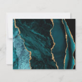 Budget Teal Blauw Goud Agate Marmer Bewaar de Datu (Achterkant)