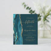Budget Teal Blauwe Agate Goud 50ste Verjaardagsfee (Staand voorkant)